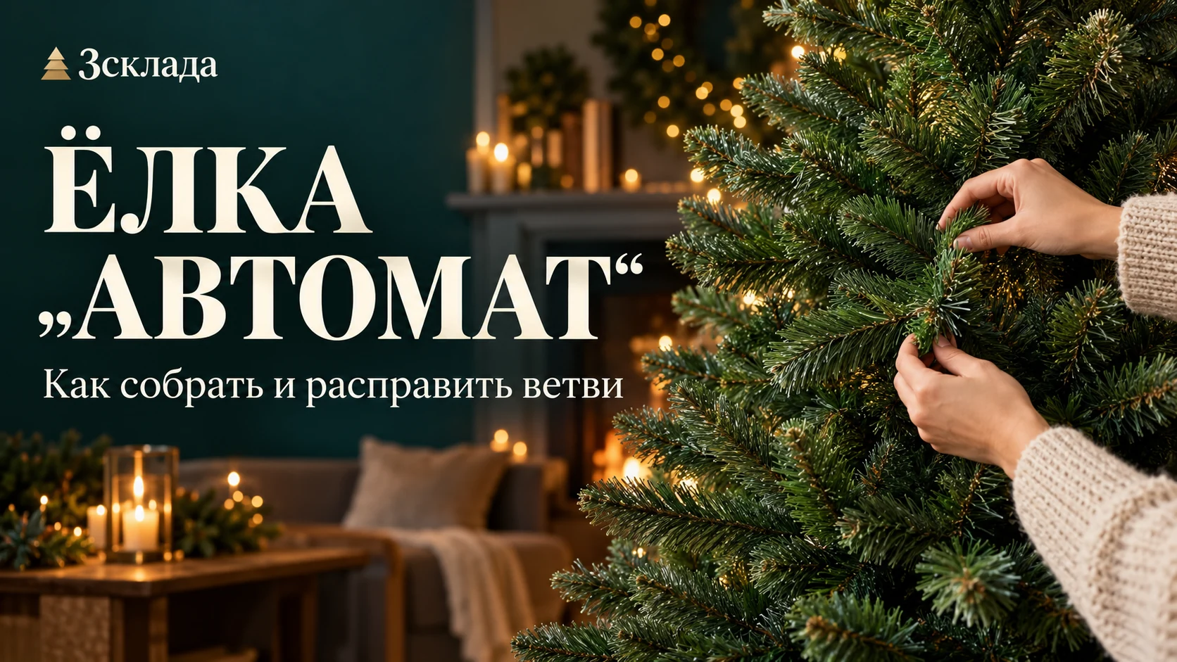 Ёлка «Автомат»: как собрать и расправить ветви — иллюстрация формирования кроны искусственной ёлки