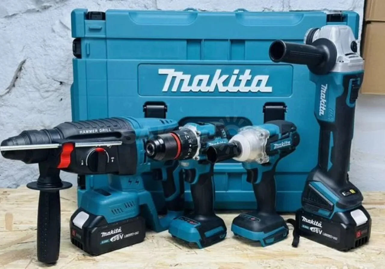 Набор аккумуляторного инструмента Makita 4 в 1 — бесщёточный комплект