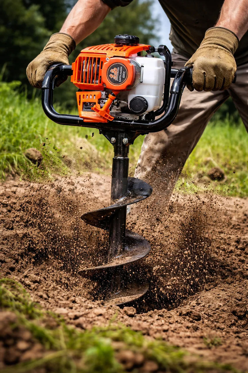 Мотобур бензиновый Earth Auger 1.8Квт, для бурения грунта