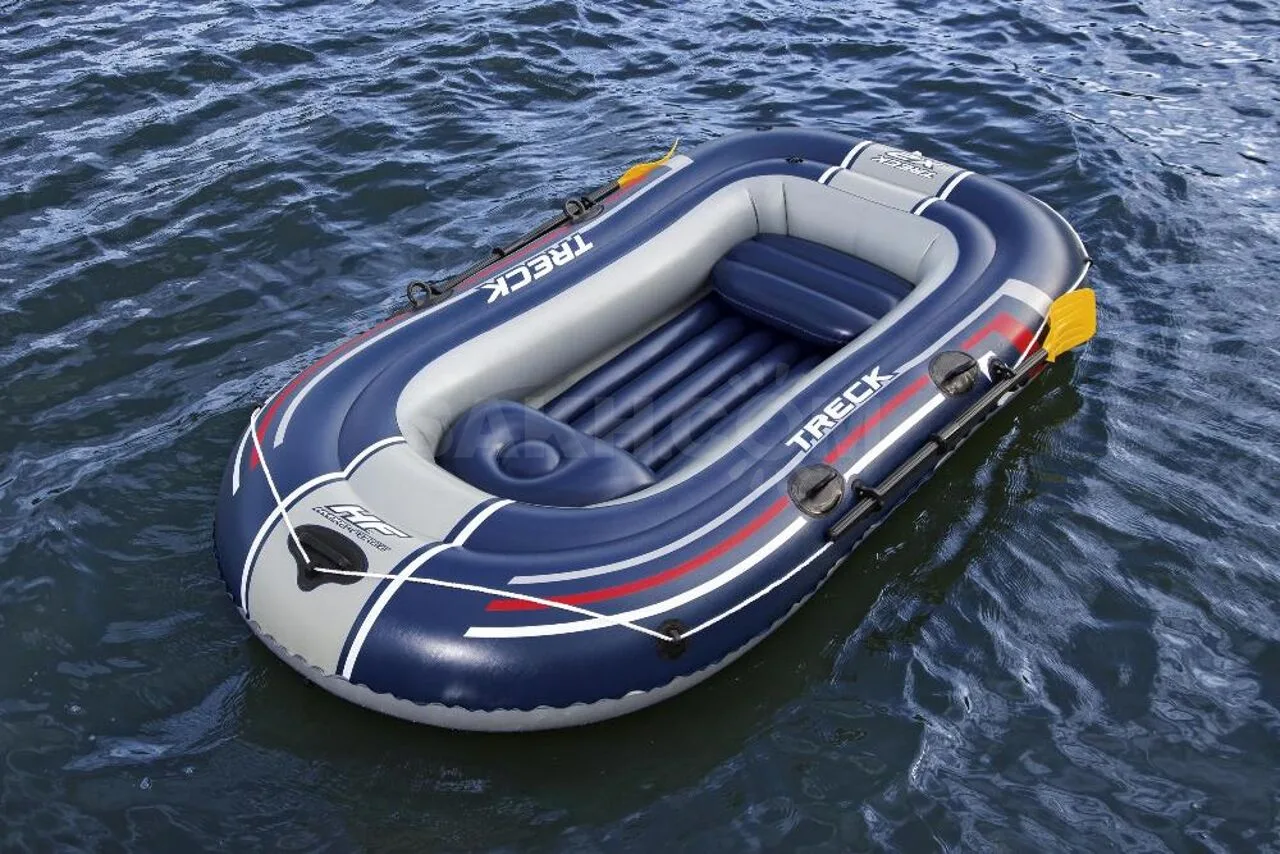 Надувная лодка Bestway, Treck X2 255х127см, вёсла, насос, до 225кг-Л