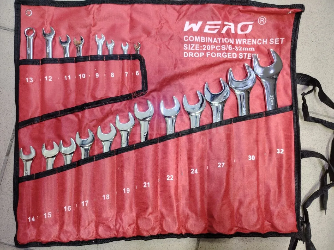 Набор комбинированных ключей WEAO 6–32 мм, 20 шт