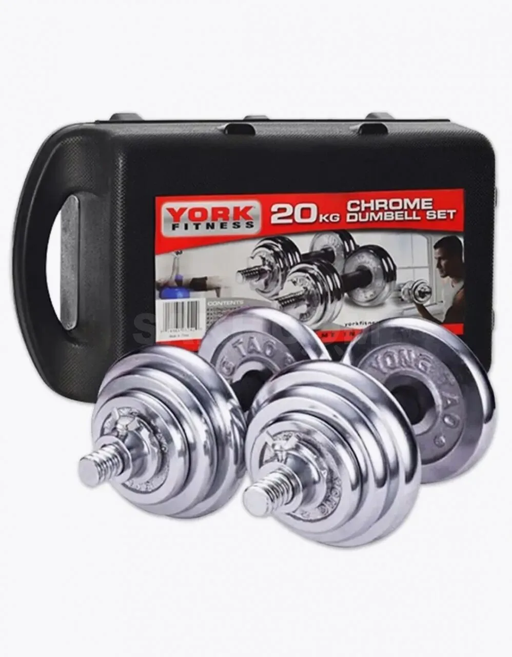 Folsport/ Набор гантелей York Fitness 20 кг 22 пр