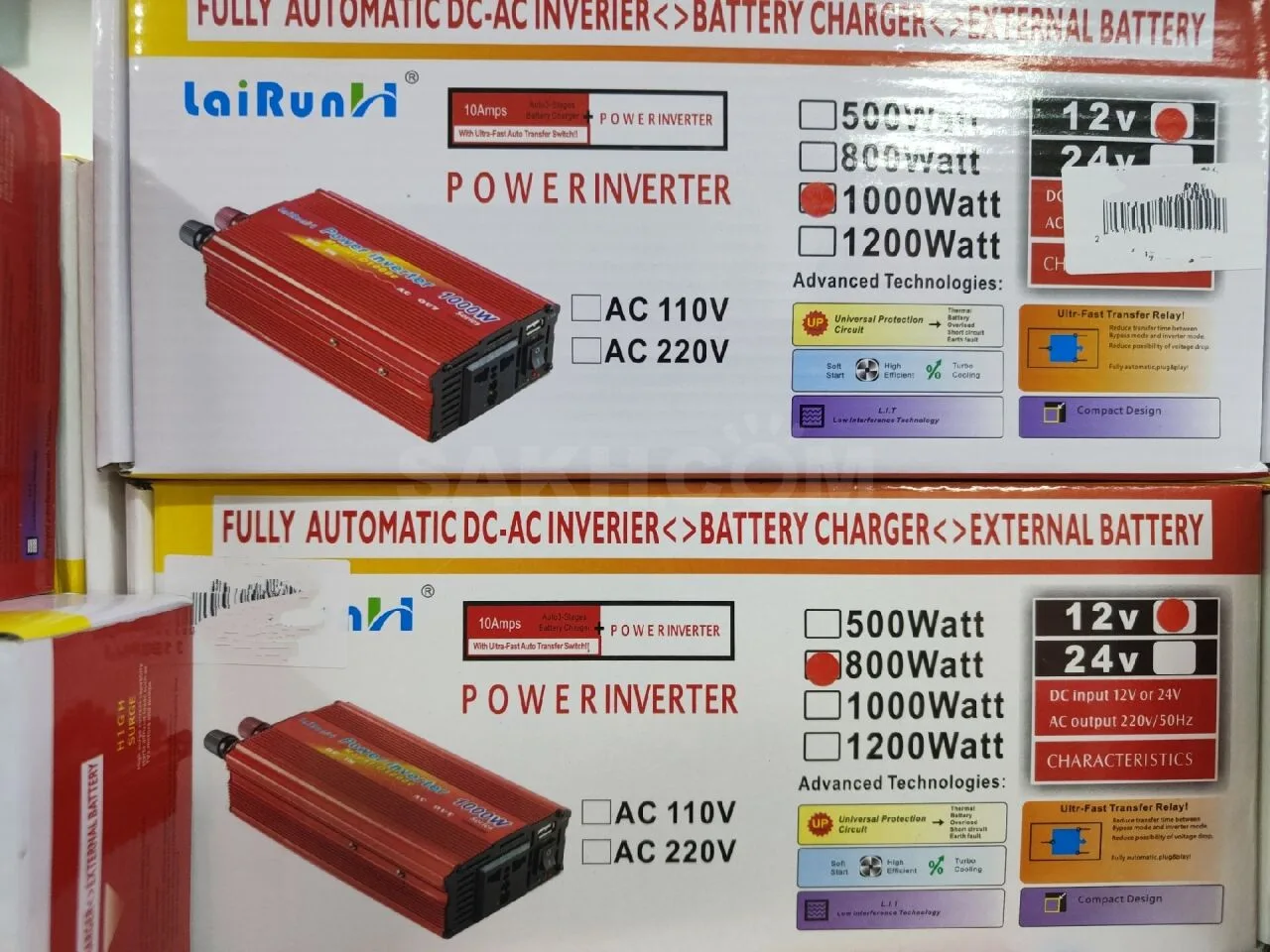 Преобразователи напряжения LaiRunH с 12/24 на 220V