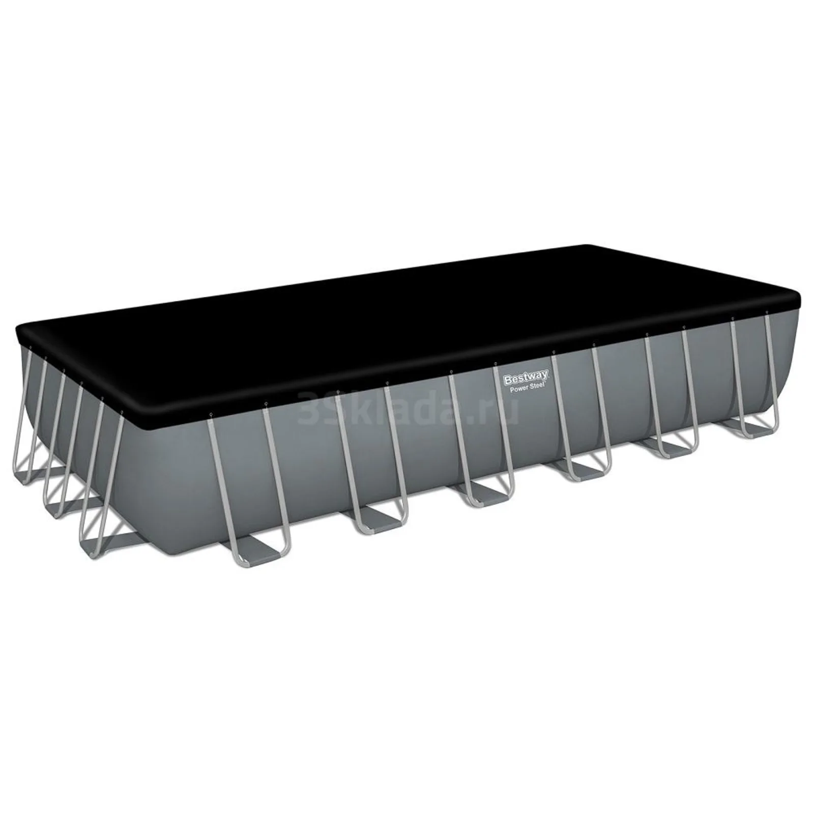 Bestway 56475 Каркасный бассейн Power Steel 732х366х132см, 30045л, песч.фил.-нас. 5678л/ч, лестн., тент, попл.-доз