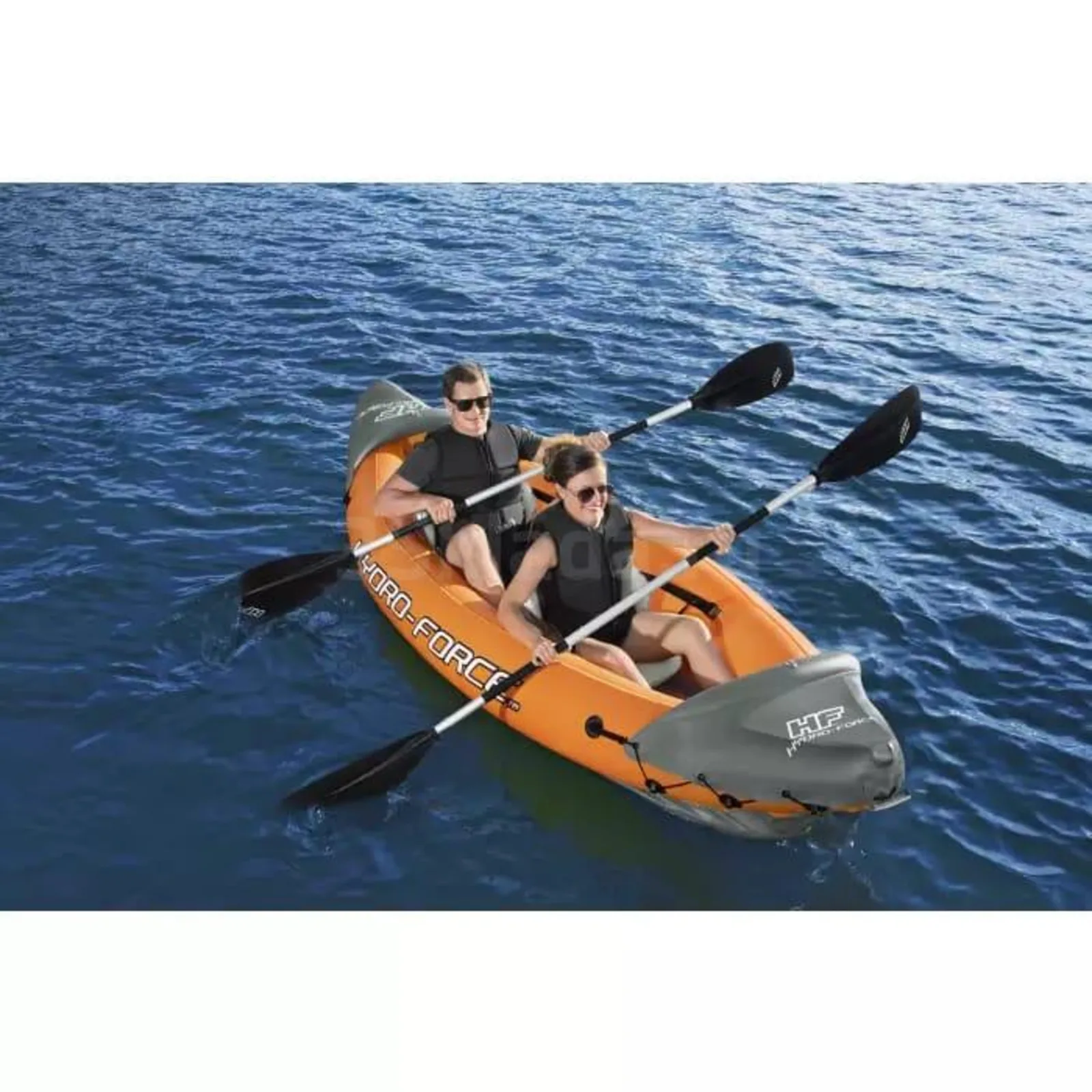 Bestway 65077 Надувная байдарка "Lite-Rapid X2" 321х88см, алюм.вёсла 218см, насос 62086, до 160кг