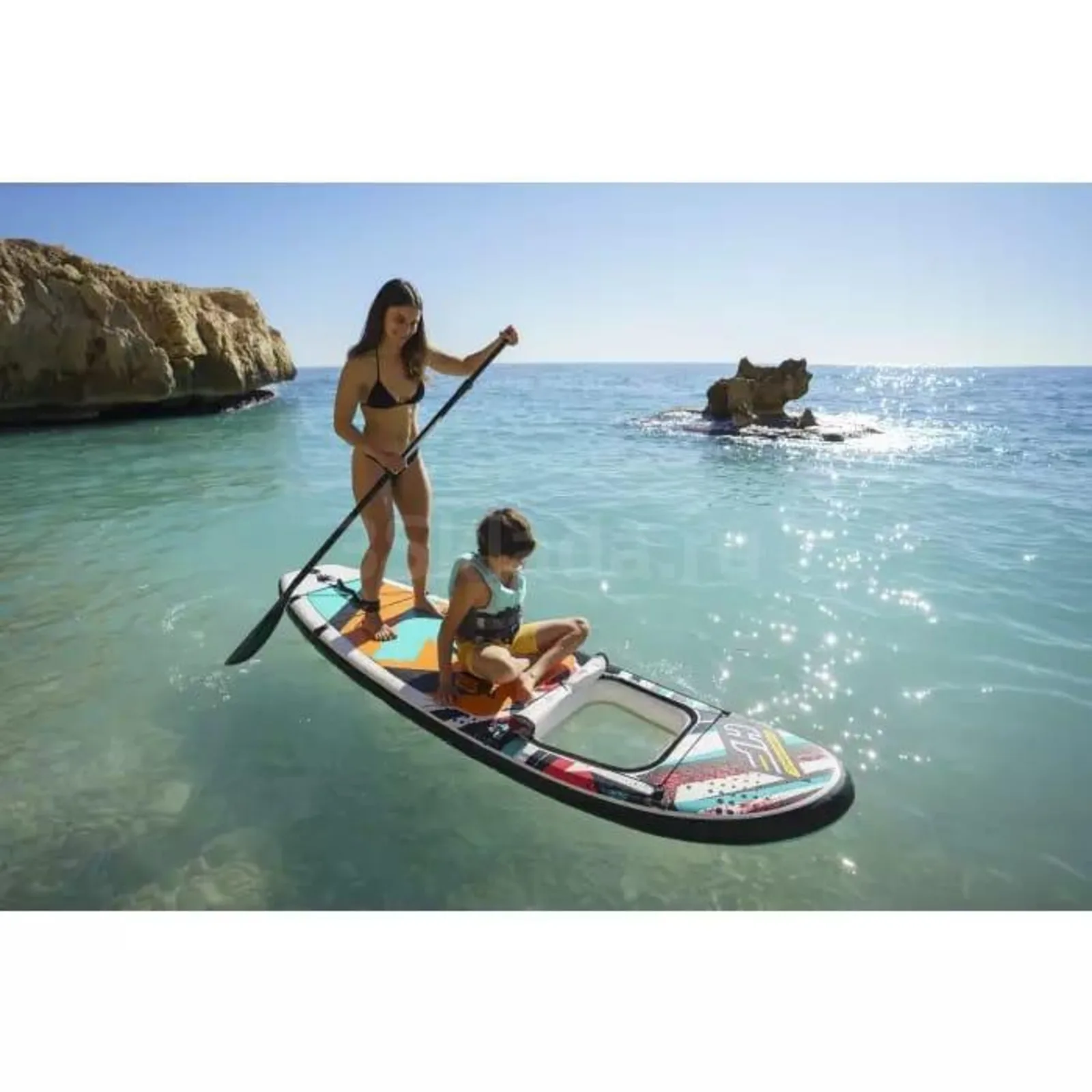 Bestway 65377 SUP-доска "Breeze Panorama" 305x84x12см, насос, весло, лиш, ремнабор, сумка, до 110кг