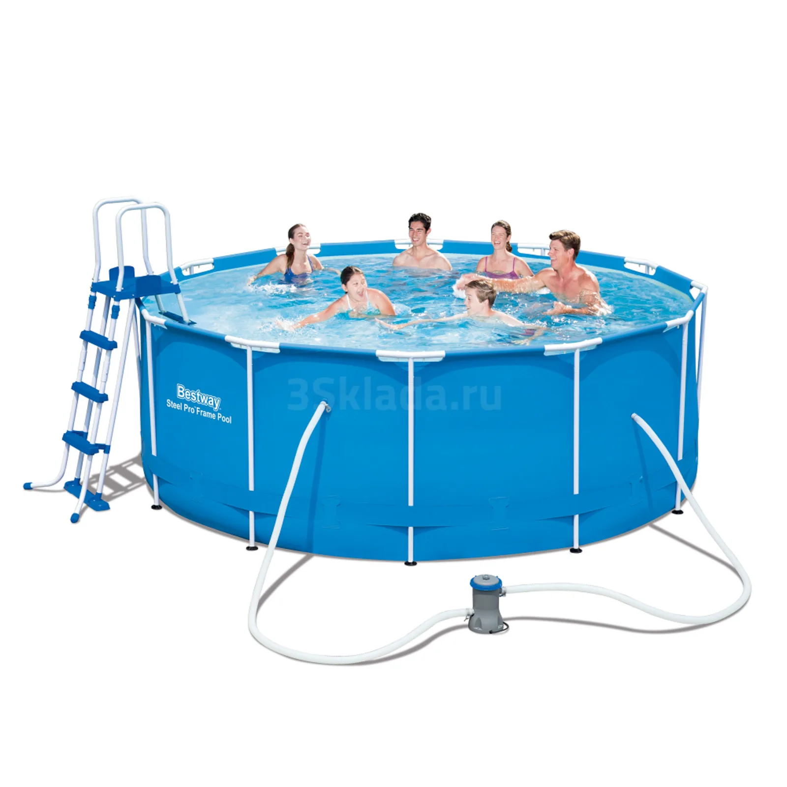 Bestway 15427 Каркасный бассейн 366х133см, фильтр-насос, лестница