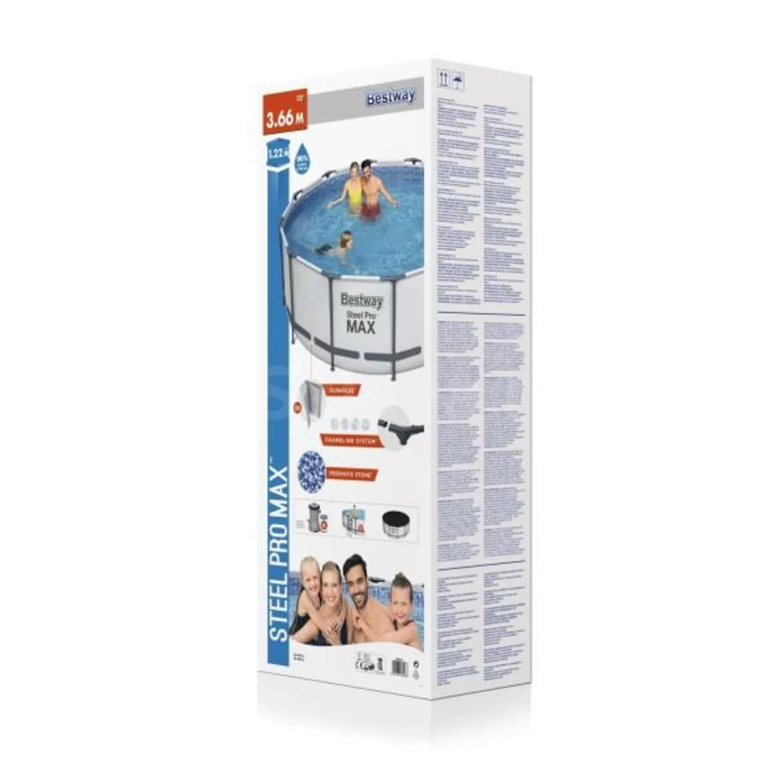 Bestway 56420 Каркасный бассейн Steel Pro Max 366х122см, 10250л, фил.-насос 2006л/ч, лестница, тент