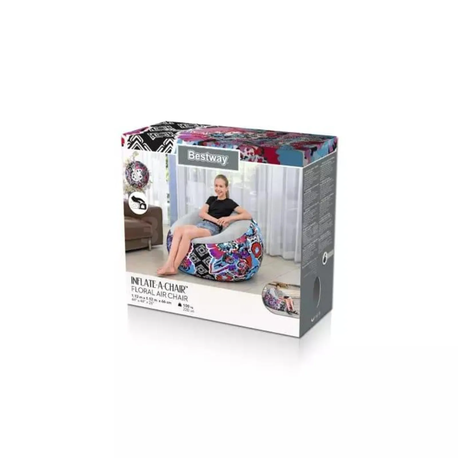 Bestway детское Надувное кресло 112x112x66см