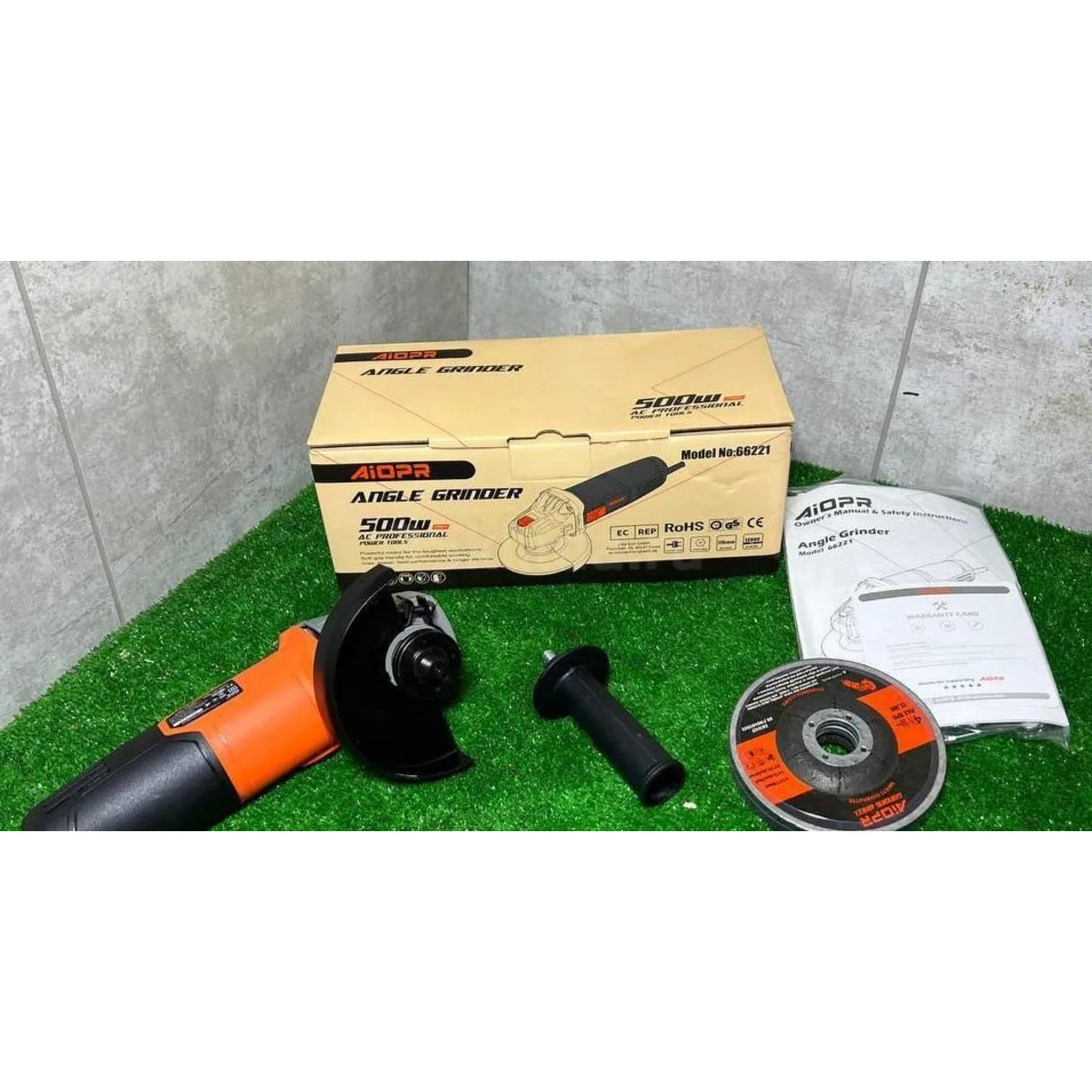 Ушм (болгарка, турбинка) Aiopr 115мм, 500w
