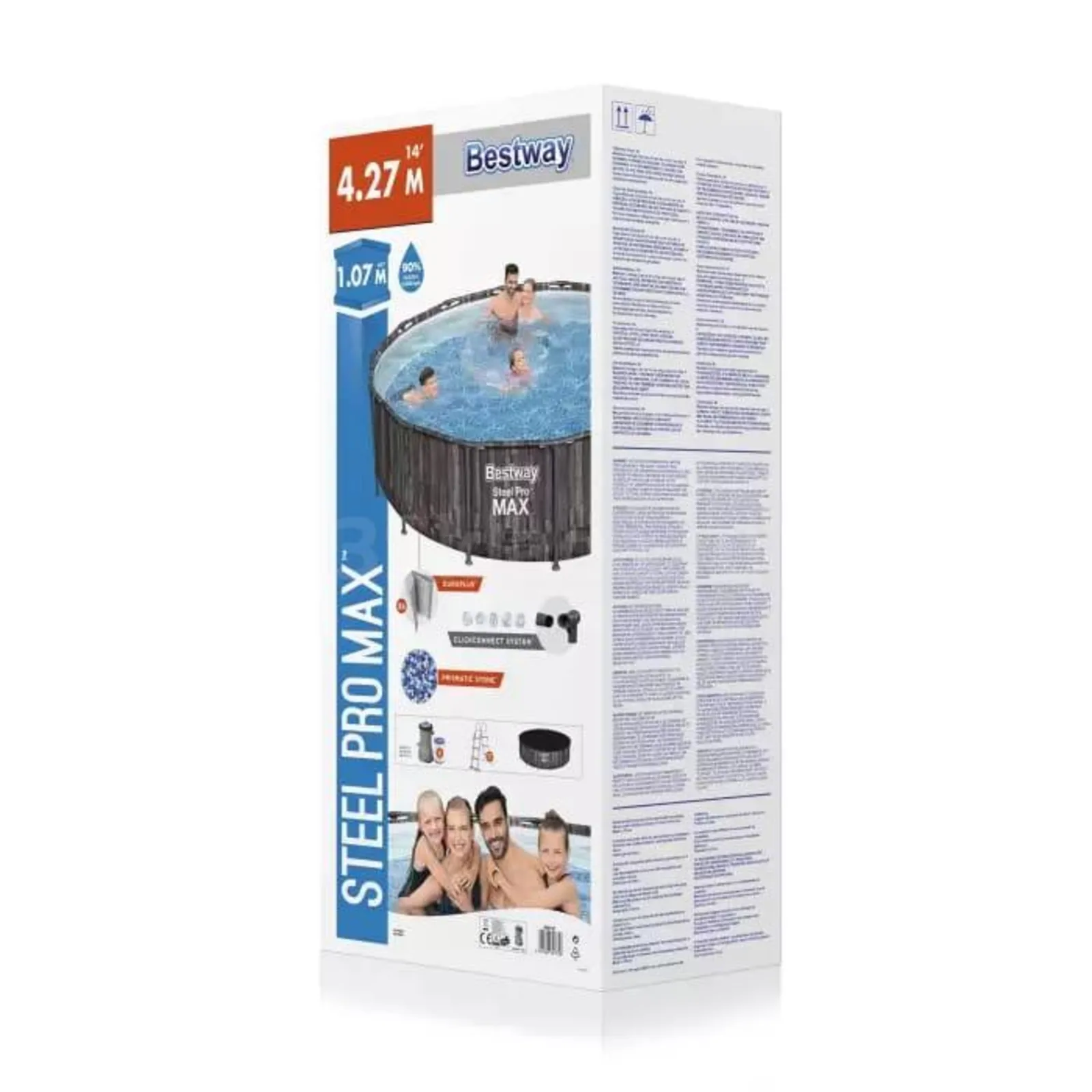 Bestway 5614Z BW Каркасный бассейн Steel Pro Max 427х107см, 13030л, фил.-насос 3028л/ч, лестница, тент
