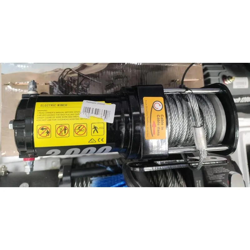 Лебедка для квадроцикла электрическая 12v 2000 lbs кевлар