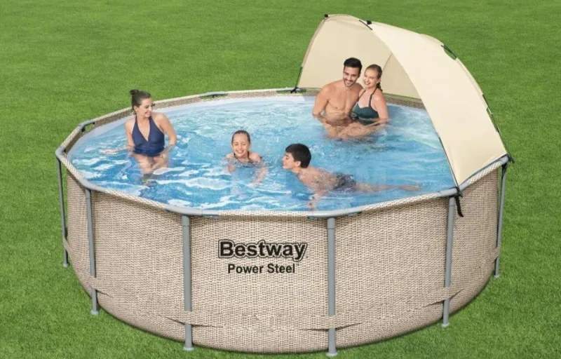 Каркасный бассейн Power Steel 396x107см 11133л, фил.-насос 2006л/ч