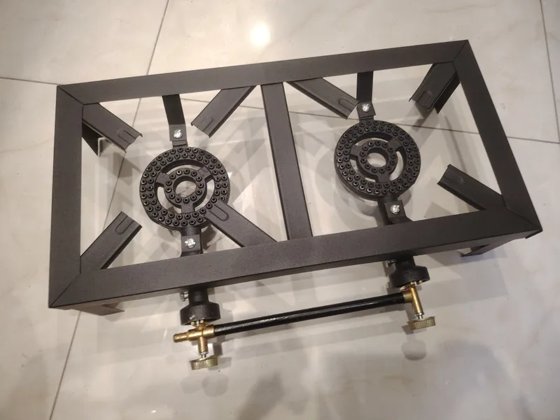 Газовая походная плита на 2 конфорки, 48 × 24 см