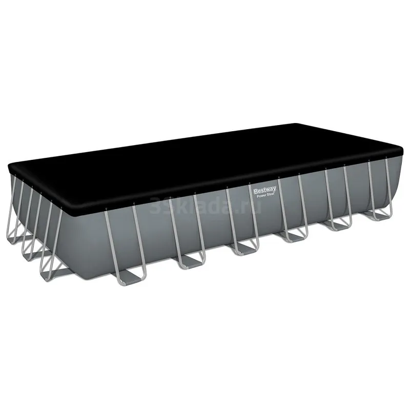 Bestway 56475 Каркасный бассейн Power Steel 732х366х132см, 30045л, песч.фил.-нас. 5678л/ч, лестн., тент, попл.-доз