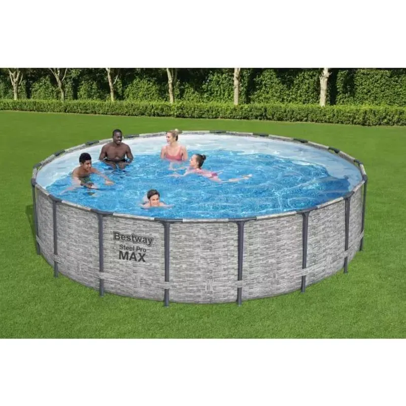 Bestway 5618Y Каркасный бассейн Steel Pro MAX 549х122см, 23062л, фил.-насос 5678л/ч, лестница, тент