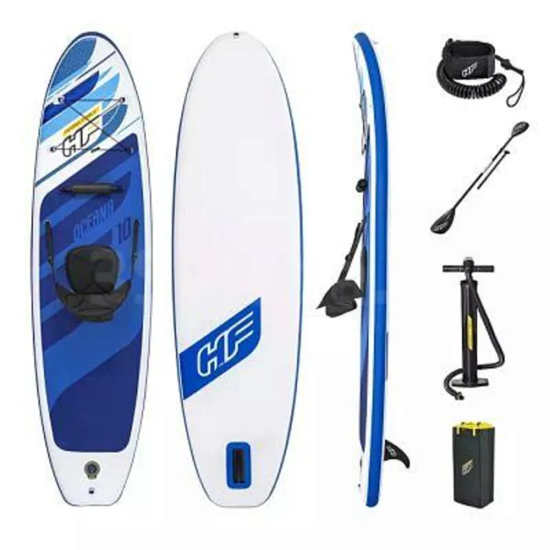 Bestway 65350 SUP-доска-каяк "Oceana" 305x84x12см, со съем.сиден., насос, весло, лиш, ремнабор, сумка, до 120кг