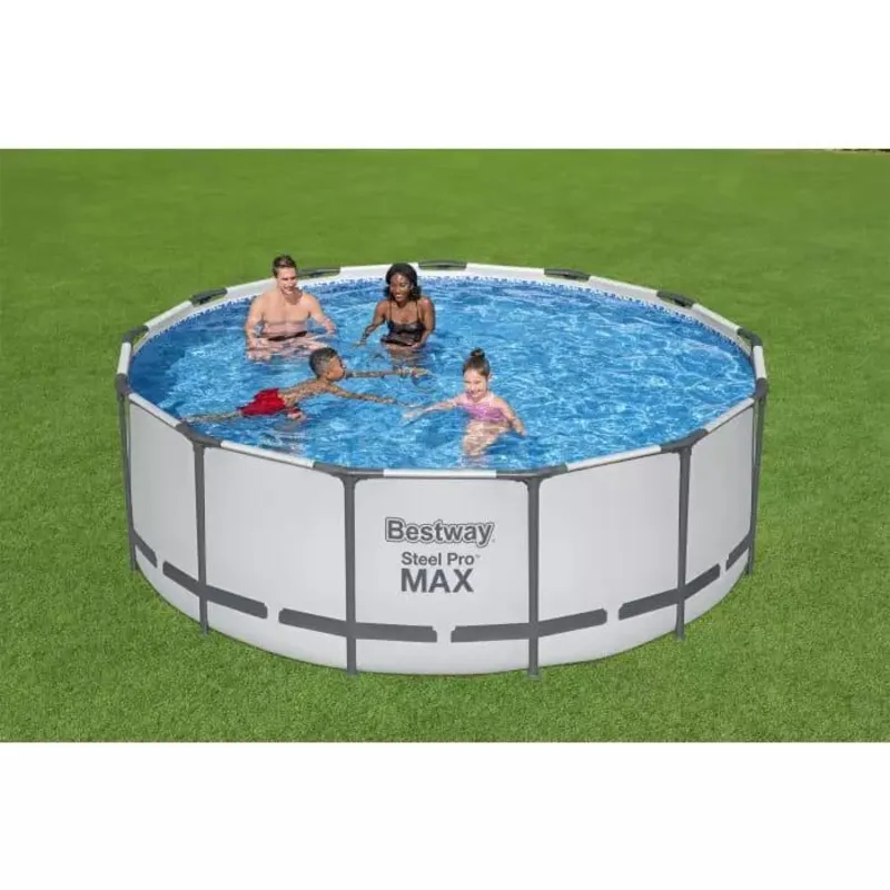 Bestway 5618W  Каркасный бассейн Steel Pro Max 396х122см, 12690л, фил.-насос 3028л/ч, лестница, тент