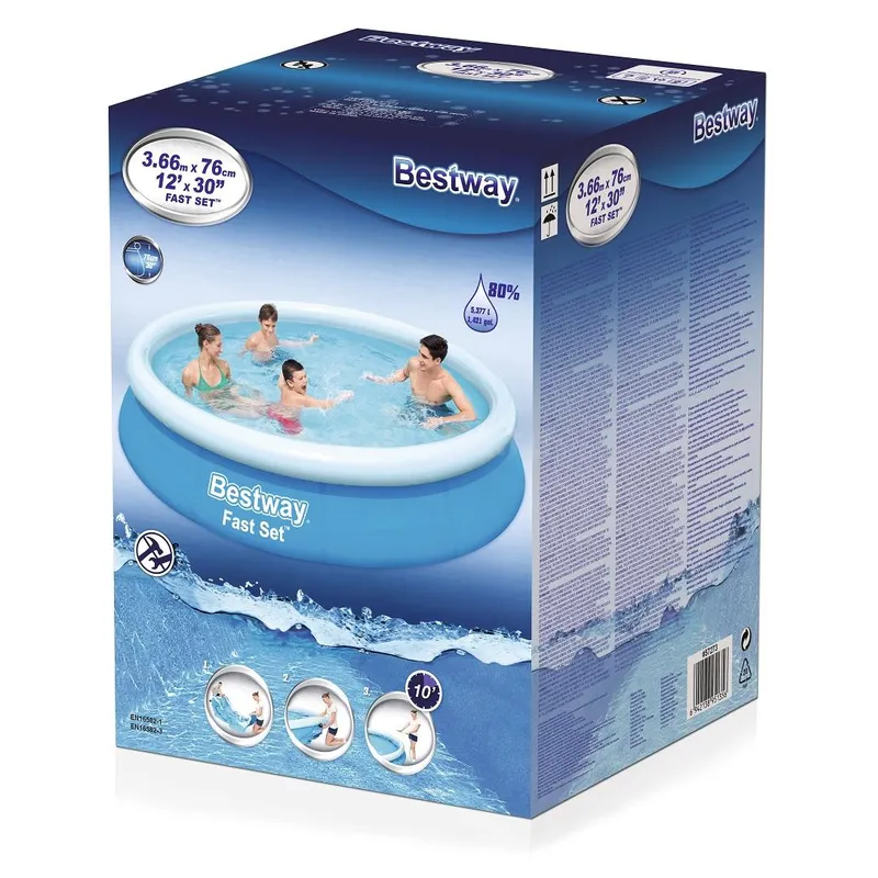 Бассейн Bestway Fast Set 366х76см, 5377л