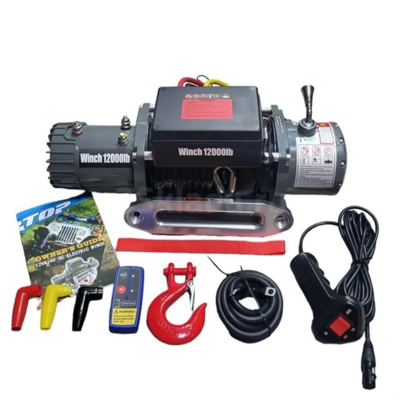 Лебедка электрическая 12V Electric Winch 12000lbs. /5443kg Кевлар