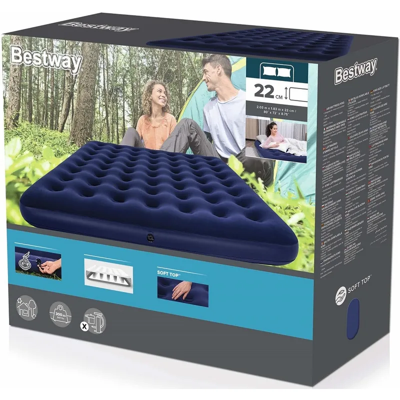Матрас надувной BestWay 203*183*22см, нагрузка 300кг