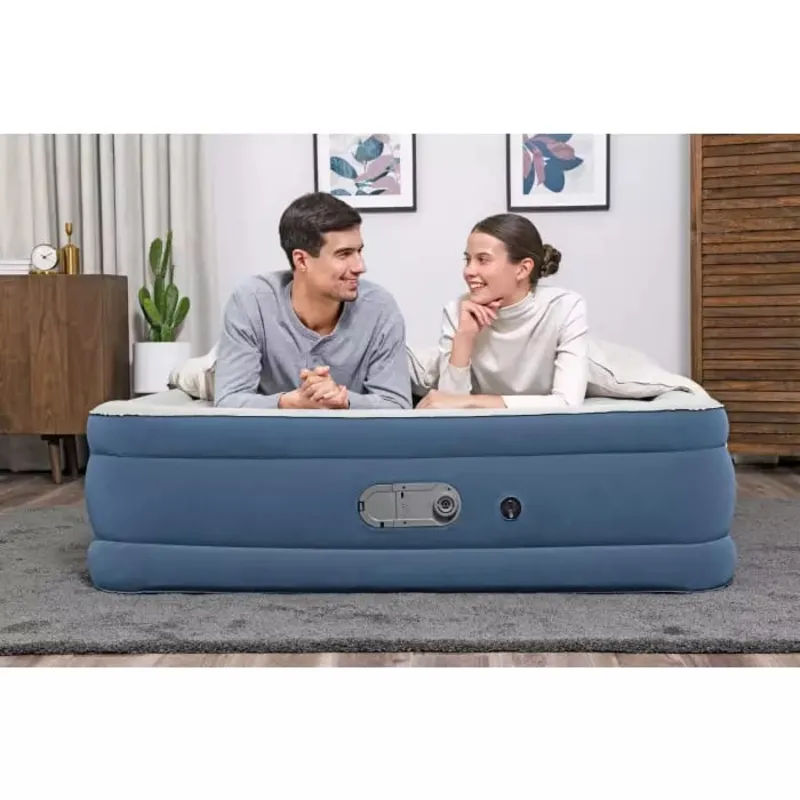 Надувная кровать 152х203х46см "AlwayzAire" встр.насос, с автоподкачк