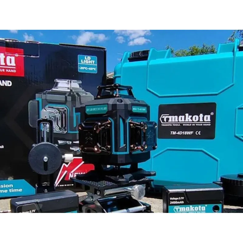 Лазерный уровень с сенсорным экраном Tmakota TM-4D18WF. 4D 16линий