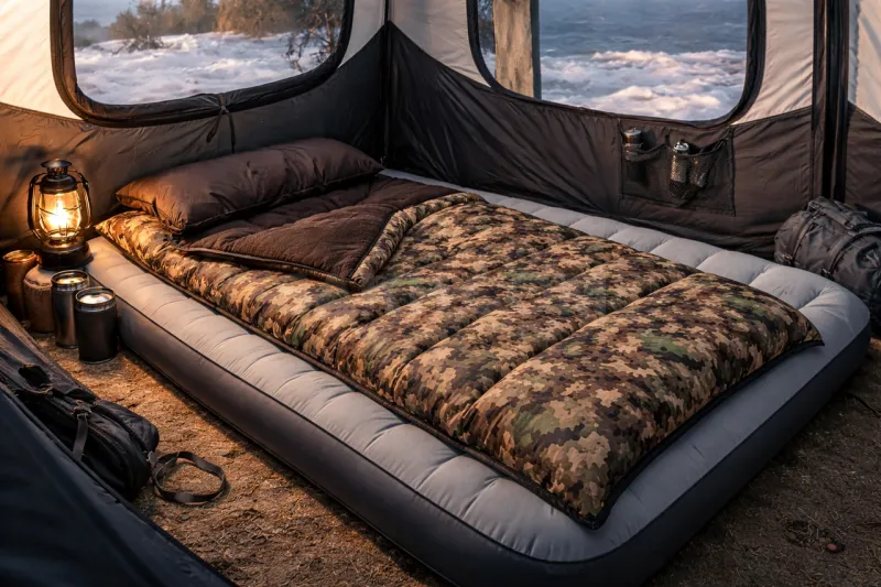 Спальный мешок туристический skiman 1001 камуфляж 220×75 см до -20 D